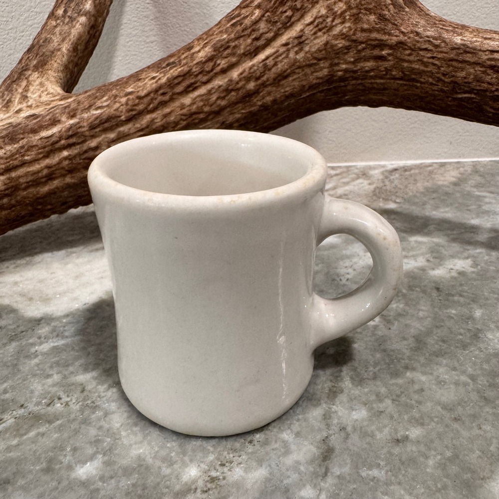 Vintage Victor NY Mug Restaurant Ware Heavy Diner Coffee Cup Beige 3.5" USA